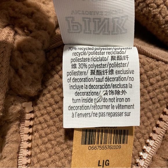 PINK Victorias Secret Brown Sherpa Teddy Sweater Hoodie New - Picture 7 of 10